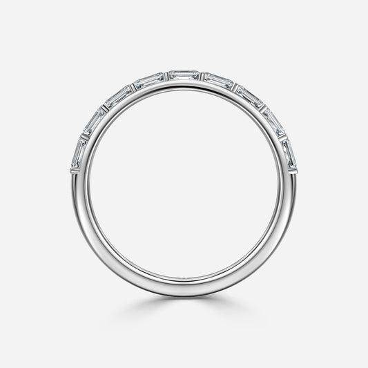0.30 Carat Lab Grown Baguette Diamond Wedding Band in Platinum