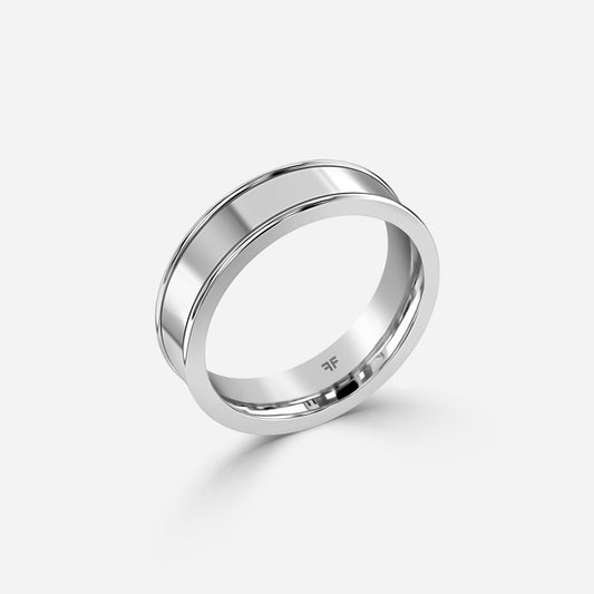 1.00 Carat Lab Grown Round Diamond Jordan 5Mm Wedding Band in Platinum