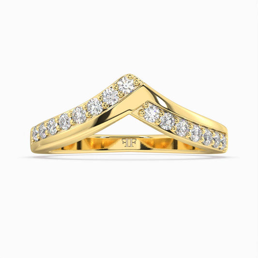 0.23 Carat Lab Grown Round Diamond Fia Wedding Band in Platinum
