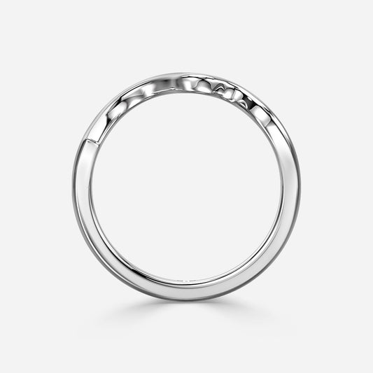 1.00 Carat Lab Grown Round Diamond Nouveau Wedding Band in Platinum