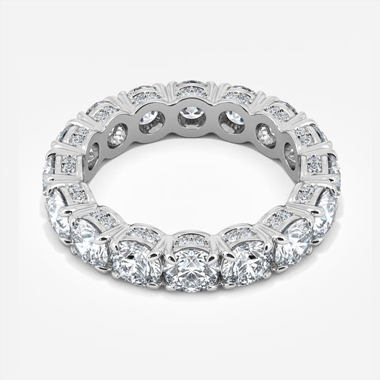 4.08 Carat Lab Grown Round Diamond Venice Wedding Band in Platinum