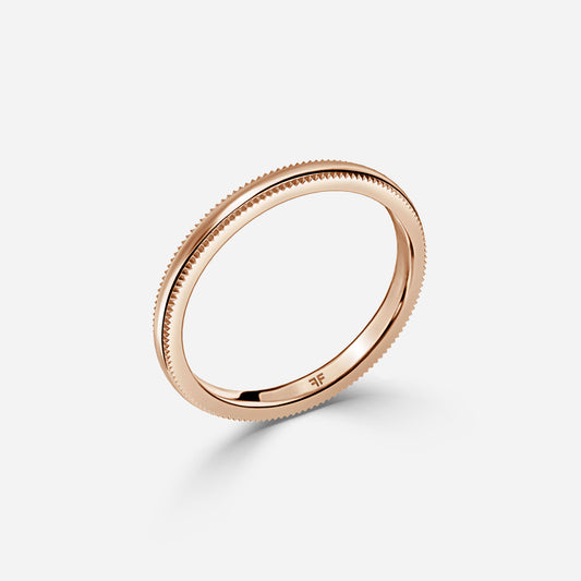 1.00 Carat Lab Grown Round Diamond Plain Wedding Band in 14K Rose Gold