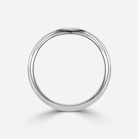 1.00 Carat Lab Grown Round Diamond V Wedding Band in Platinum