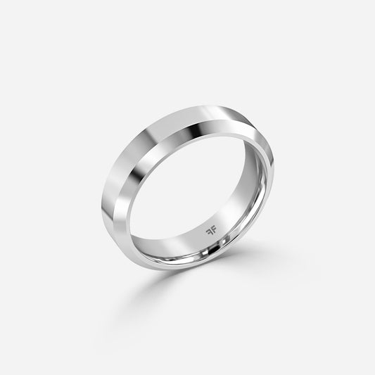 1.00 Carat Lab Grown Round Diamond Maverick Gents 5Mm Wedding Band in Platinum