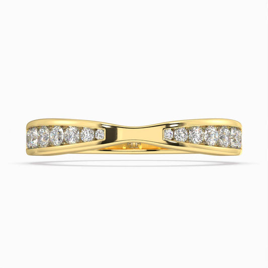 0.33 Carat Lab Grown Round Diamond Lark Tapered Wedding Band in Platinum