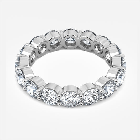 3.84 Carat Lab Grown Round Diamond Nyneve Wedding Band in Platinum