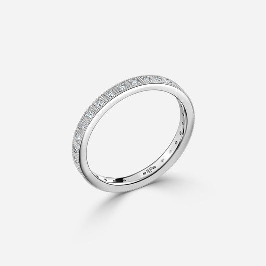 0.20 Carat Lab Grown Round Diamond Cecily Wedding Band in Platinum
