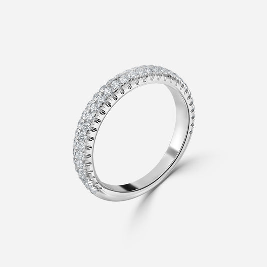 0.49 Carat Lab Grown Round Diamond Rene E Wedding Band in Platinum
