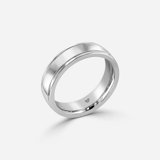 1.00 Carat Lab Grown Round Diamond Carlo 6Mm Wedding Band in Platinum