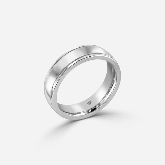 1.00 Carat Lab Grown Round Diamond Carlo 5Mm Wedding Band in Platinum