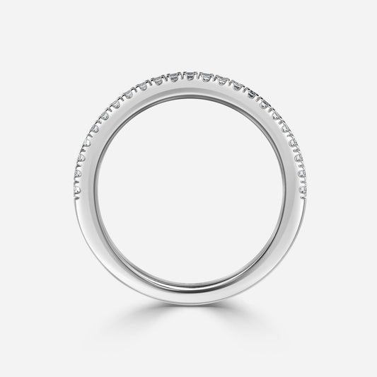 0.56 Carat Lab Grown Emerald Diamond Matic Women S Wedding Band in Platinum