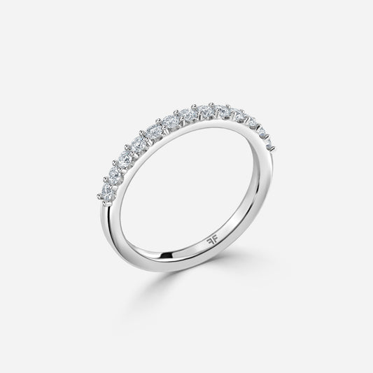 0.33 Carat Lab Grown Round Diamond Vaze 00Mm Wedding Band in Platinum