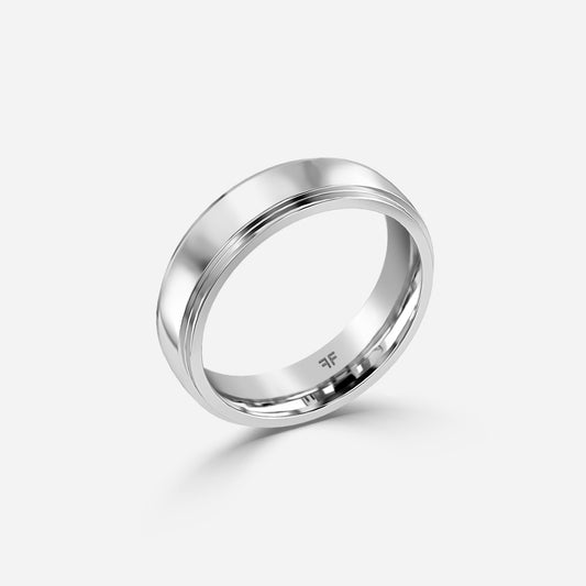 1.00 Carat Lab Grown Round Diamond Merriot 6Mm Wedding Band in Platinum