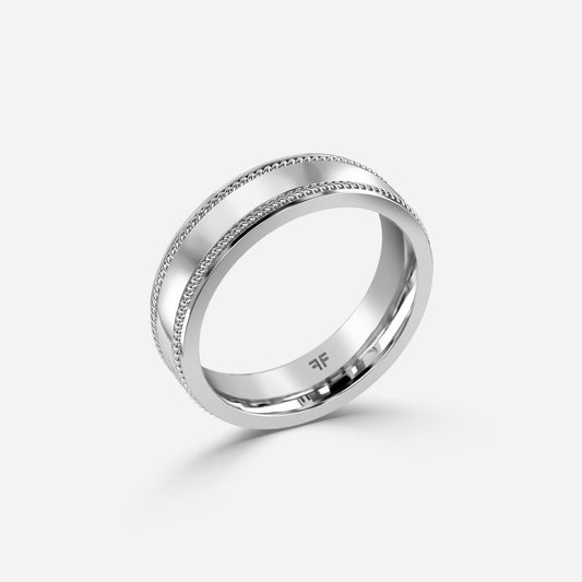 1.00 Carat Lab Grown Round Diamond Finley 6Mm Wedding Band in Platinum
