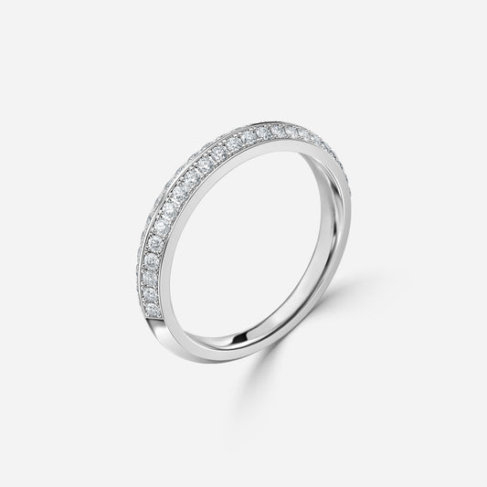 0.30 Carat Lab Grown Round Diamond Florence Wedding Band in Platinum