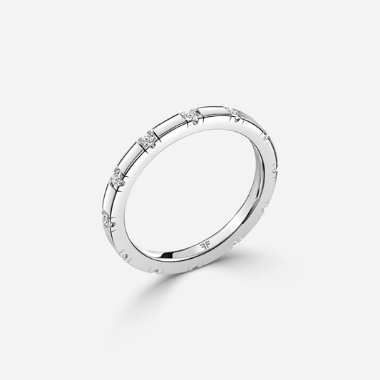 0.24 Carat Lab Grown Round Diamond Wedding Band in Platinum