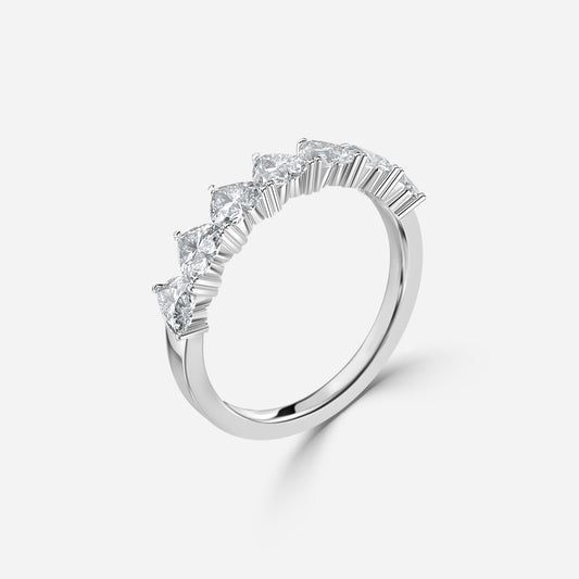 1.06 Carat Lab Grown Heart Diamond Amora Wedding Band in Platinum