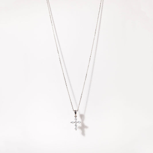 0.25 Carat Lab Grown Round Diamond Six Pendant in 14K White Gold