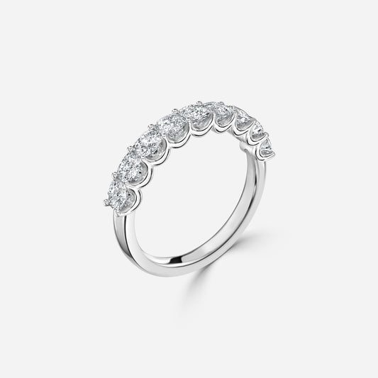 0.30 Carat Lab Grown Cushion Diamond Wedding Band in Platinum