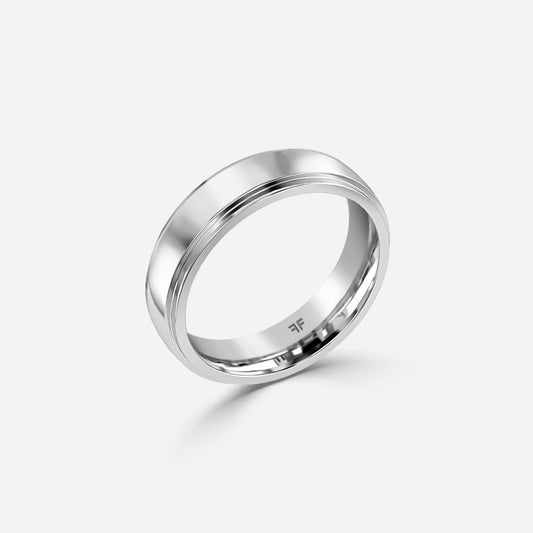 1.00 Carat Lab Grown Round Diamond Merriot 5Mm Wedding Band in Platinum