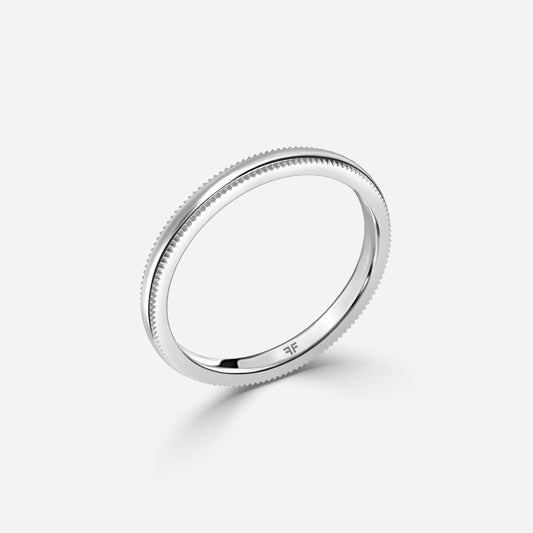 1.00 Carat Lab Grown Round Diamond Plain Plantinum Wedding Band in Platinum