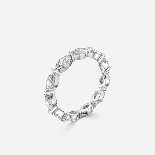 1.60 Carat Lab Grown Marquise Diamond Wedding Band in Platinum