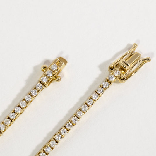 1.18 Carat Lab Grown Round Diamond Bracelet in 14K Yellow Gold
