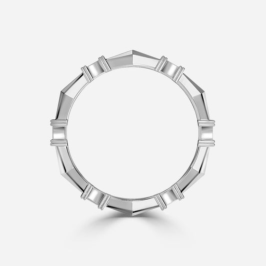1.00 Carat Lab Grown Round Diamond Evora Wedding Band in Platinum