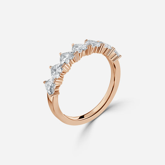 1.06 Carat Lab Grown Round Diamond Amora Wedding Band in 14K Rose Gold