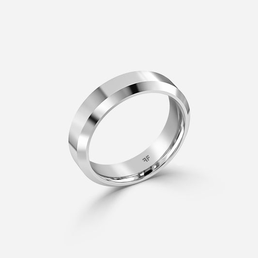 1.00 Carat Lab Grown Round Diamond Gents 6Mm Wedding Band in Platinum