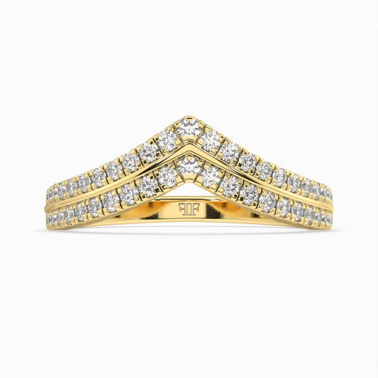 0.32 Carat Lab Grown Round Diamond Azalea Wedding Band in Platinum