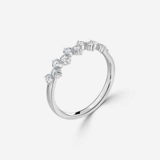 0.33 Carat Lab Grown Round Diamond Jaipur Wedding Band in Platinum