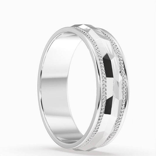 1.00 Carat Lab Grown Round Diamond Usher Men S Wedding Band in Platinum