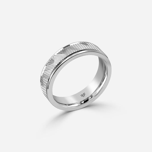 1.00 Carat Lab Grown Round Diamond Matteo 5Mm Wedding Band in Platinum