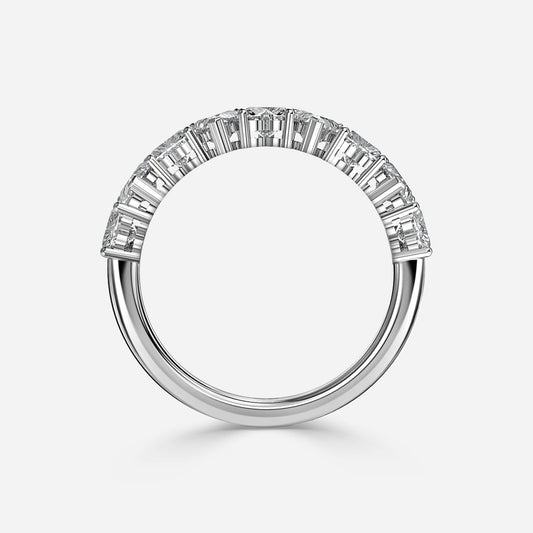 1.25 Carat Lab Grown Diamond Heart Wedding Band in Platinum
