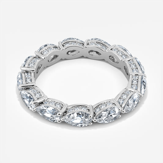 2.49 Carat Lab Grown Pear Diamond Jessie Wedding Band in Platinum