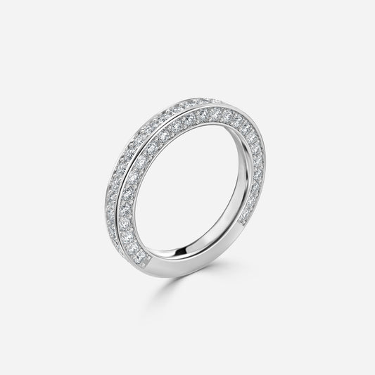 1.16 Carat Lab Grown Round Diamond Windsor Wedding Band in Platinum