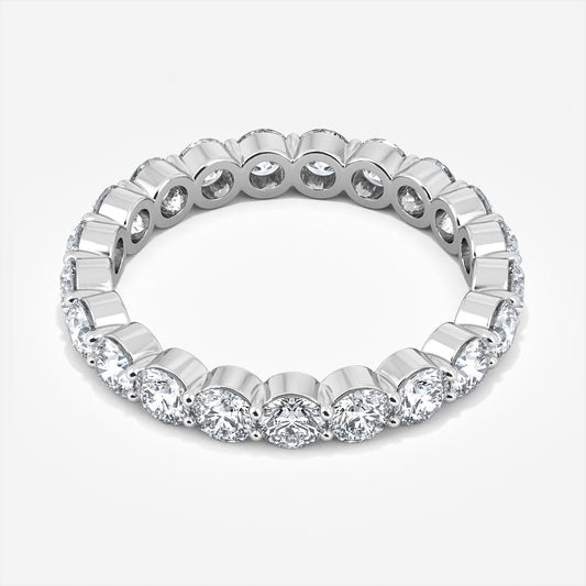 3.22 Carat Lab Grown Round Diamond Nyneve Wedding Band in Platinum