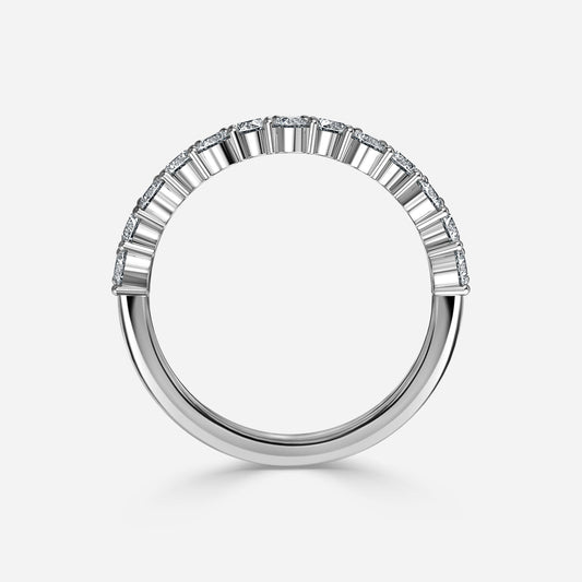 1.20 Carat Lab Grown Round Diamond Cluster Wedding Band in Platinum