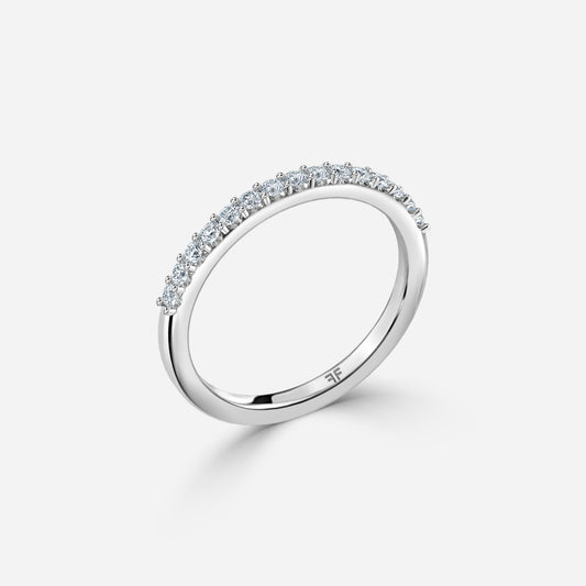 1.30 Carat Lab Grown Round Diamond Vaze 70Mm Wedding Band in Platinum