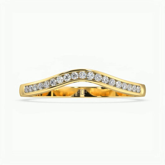 0.25 Carat Lab Grown Round Diamond Astral Wedding Band in Platinum