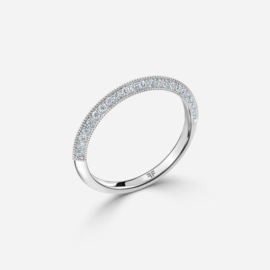 0.30 Carat Lab Grown Round Diamond Aubri Wedding Band in Platinum