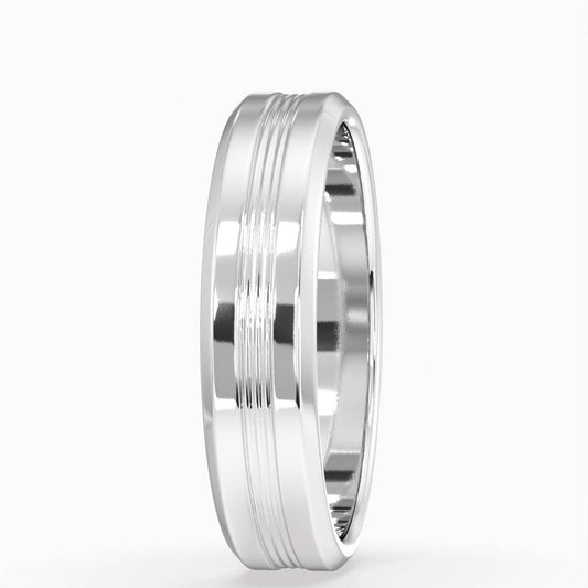 1.00 Carat Lab Grown Round Diamond Gibson Men S Wedding Band in Platinum