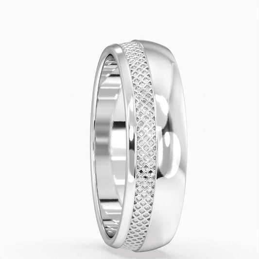 1.00 Carat Lab Grown Round Diamond Mason Plain Wedding Band in Platinum